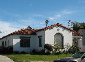Spanish revival white exterior home Long Beach