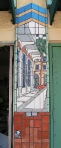 east village tile wall mural